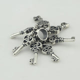 925 Silver Keys Moving Spacer Charm Bead for European Bracelet