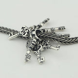 925 Silver Keys Moving Spacer Charm Bead for European Bracelet