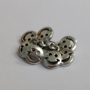 925 Silver Smiley Face Spacer Charm Bead
