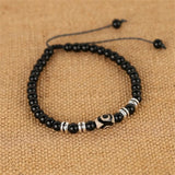 Men's Beaded Anklet Bracelet Adjustable Length Feet Jewelry
