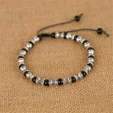 Men's Beaded Anklet Bracelet Adjustable Length Feet Jewelry