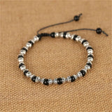 Men's Beaded Anklet Bracelet Adjustable Length Feet Jewelry