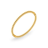 Beaded Bangle Bracelet Women Stainless Steel Plated Stackable Jewelry