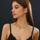 Beaded Bowknot Short Choker Necklace for Women Ladies
