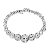 Buddha Beaded Bracelet for Women Silver Jewelry