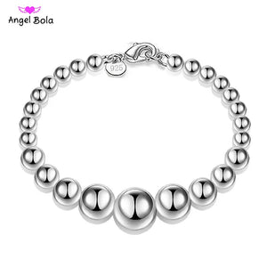 Buddha Beaded Bracelet for Women Silver Jewelry