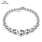 Buddha Beaded Bracelet for Women Silver Jewelry