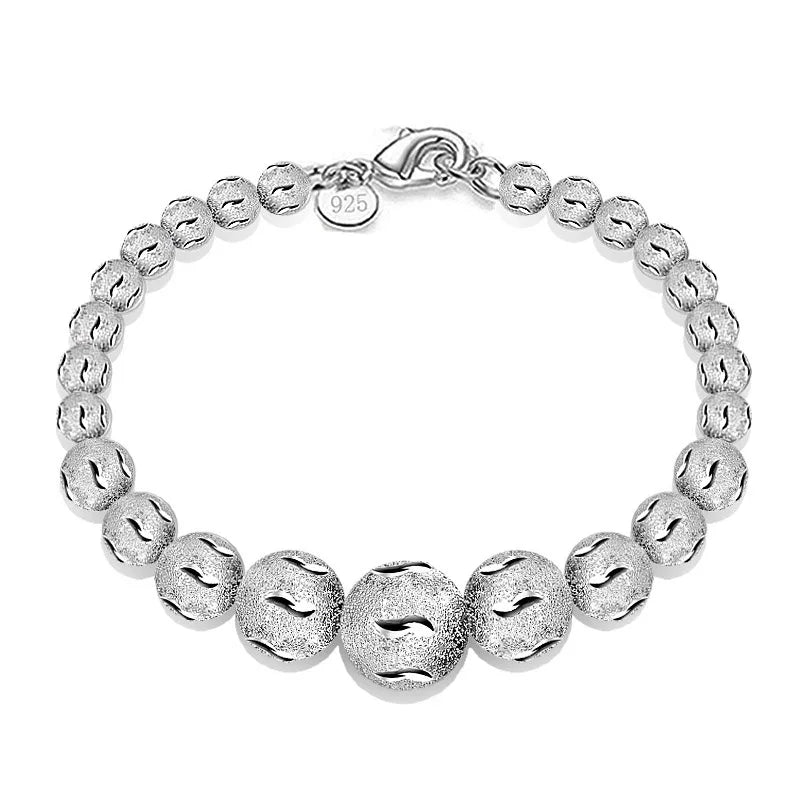 Buddha Beaded Bracelet for Women Silver Jewelry