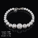 Buddha Beaded Bracelet for Women Silver Jewelry