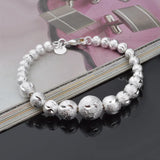 Buddha Beaded Bracelet for Women Silver Jewelry