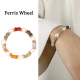 Beaded Bracelet Natural Stone Pearl Charm Woman Bracelets Stainless Steel