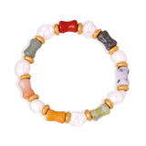 Women's Beaded Bracelet Stainless Steel Natural Stone Pearl Charm
