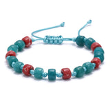Bohemia Beaded Bracelet Hand Knitting Collage Natural Stone Earrings