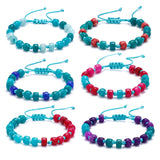 Bohemia Beaded Bracelet Hand Knitting Collage Natural Stone Earrings