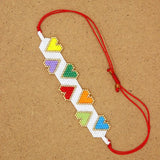 Bohemia Heart Bead Bracelet Adjustable Multi-layered