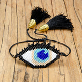 Adjustable Devil's Eye Beaded Bracelet Unisex