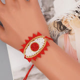 Adjustable Devil's Eye Beaded Bracelet Unisex