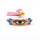 Adjustable Devil's Eye Beaded Bracelet Unisex
