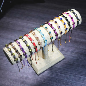 Hand woven Zircon Bracelet Adjustable Unisex Bohemia