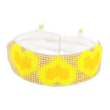 Hand woven Heart-shaped Beaded Bracelet Adjustable Unisex Bohemia Rice Ball