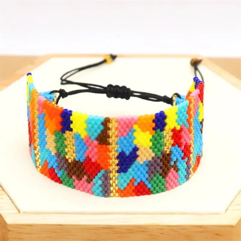 Bohemia Beaded Bracelet Adjustable Hand-woven Unisex
