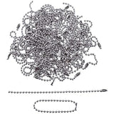Stainless Steel Beaded Chain Link Buckle Keychain