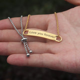 Custom Engraved Beaded Chain Name Bracelet Stainless Steel Men Women Jewelry