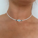 Beaded Choker Evil Eye Protection Bohemian Jewelry