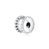 925 Silver Beaded Hearts Clip Charm for Moments Bracelets DIY Jewelry