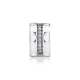 925 Silver Beaded Hearts Clip Charm for Moments Bracelets DIY Jewelry