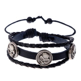 Beaded Leather Bracelet Sweet Net Celebrity Personality Woven Punk