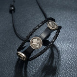 Beaded Leather Bracelet Sweet Net Celebrity Personality Woven Punk
