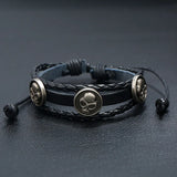 Beaded Leather Bracelet Sweet Net Celebrity Personality Woven Punk