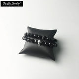 925 Silver Beaded Necklace Stone Charm Carrier