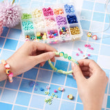 Mixed Beaded Set with Polymer Clay Heshi Beads Glass Pearl CCB Plastic 6x1mm