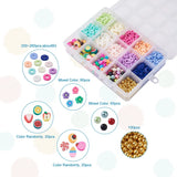 Mixed Beaded Set with Polymer Clay Heshi Beads Glass Pearl CCB Plastic 6x1mm