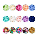 Mixed Beaded Set with Polymer Clay Heshi Beads Glass Pearl CCB Plastic 6x1mm