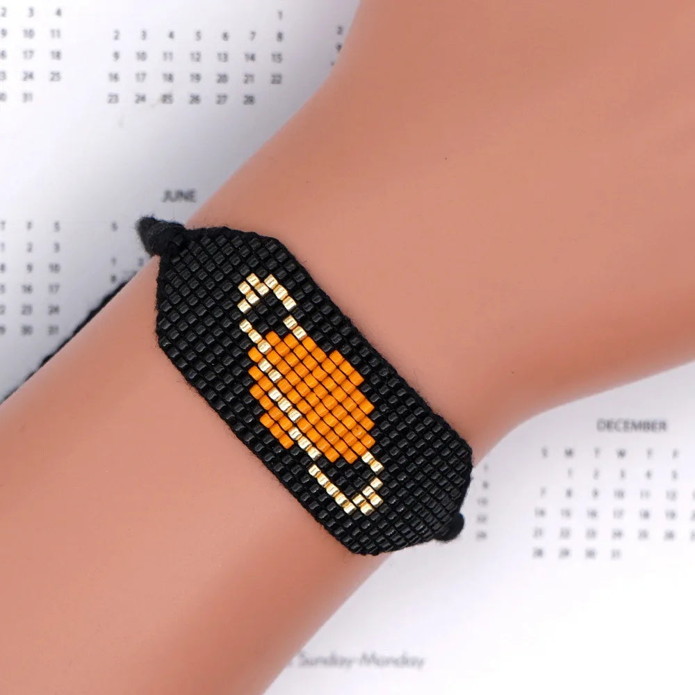 Handwoven Beaded Bracelet Vintage Minimalist Bohemian Unisex