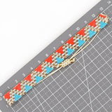 Geometric Waves Gradient Handwoven Bracelet