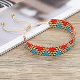 Geometric Waves Gradient Handwoven Bracelet