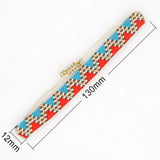 Geometric Waves Gradient Handwoven Bracelet