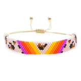 Personalised Leopard Print Beaded Bracelet Hand Knit Adjustable