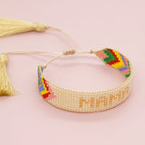 Rainbow Arrows Beaded Bracelet Hand-woven Bohemian Adjustable