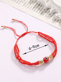 Multilayer Eyes Bohemia Bracelet Hand weaving Adjustable Bead Bracelet