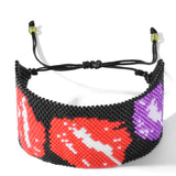 Beaded Bracelet Lips Exaggeration Hand Weaving Bohemia Simplicity