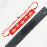 Adjustable Rice Bead Bracelet Pentagram Pictogram