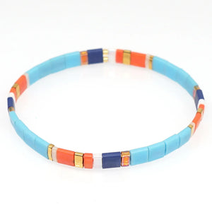 Rainbow Simplicity Hand-woven Beaded Bracelet