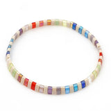 Rainbow Simplicity Hand-woven Beaded Bracelet