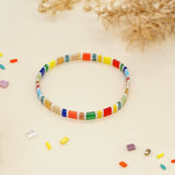 Rainbow Simplicity Hand-woven Beaded Bracelet