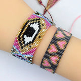 Devil's Eye Heart Personalised Beaded Bracelet